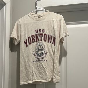Vintage USS Yorktown Heritage Tee - Cream